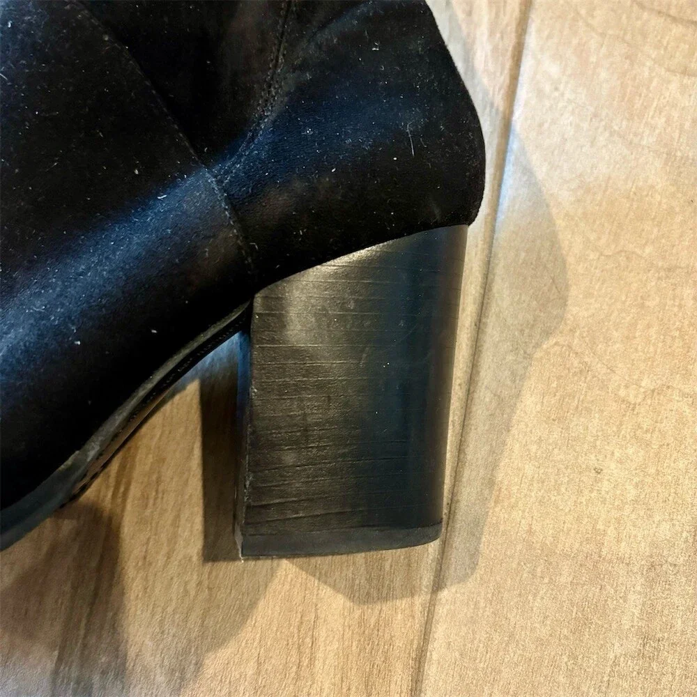 Marc Fisher LTD Women's Over-The-Knee Boots Black Pointed Toe Block Heel